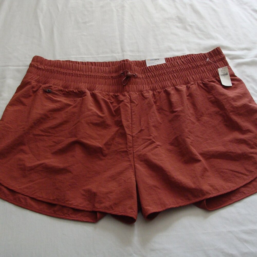 OLD NAVY Muted Terra Cotta "EXTRA HI-RISE" ATHLETIC Shorts Sz 3X